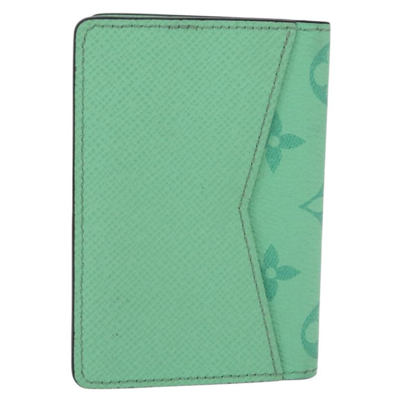 LOUIS VUITTON Organizer Dupoch Card Case Mint Green M27652 LV Auth 205859M