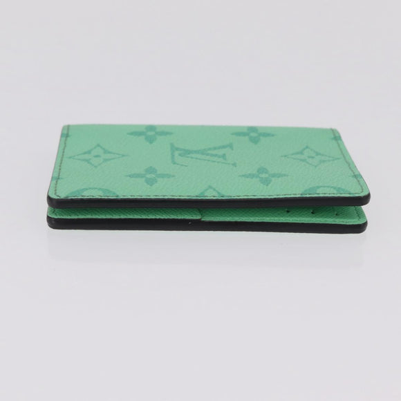 LOUIS VUITTON Organizer Dupoch Card Case Mint Green M27652 LV Auth 205859M