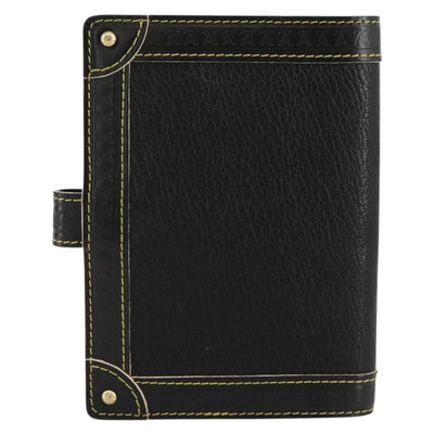 LOUIS VUITTON Suhari Agenda PM Partner Planner Leather Black R21031 Auth 205860A - 0
