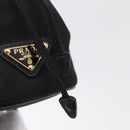 PRADA Pouch Nylon Black Gold Auth 205862M-17