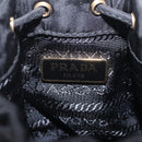 PRADA Pouch Nylon Black Gold Auth 205862M-20