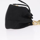 PRADA Pouch Nylon Black Gold Auth 205862M-4