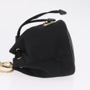 PRADA Pouch Nylon Black Gold Auth 205862M-5