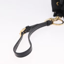 PRADA Pouch Nylon Black Gold Auth 205862M-7
