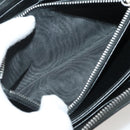 PRADA Long Wallet Leather Black Silver Auth 205863A-11