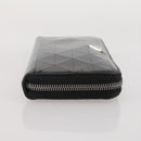 PRADA Long Wallet Leather Black Silver Auth 205863A-3