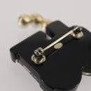CHANEL Coco Train Brooch Metal Blue Gold Tone CC Auth 205865M-6