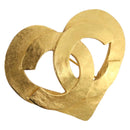 CHANEL COCO Mark Brooch Metal Gold Tone CC Auth 205866M-1