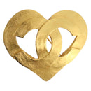 CHANEL COCO Mark Brooch Metal Gold Tone CC Auth 205866M-2