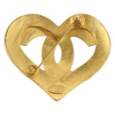 CHANEL COCO Mark Brooch Metal Gold Tone CC Auth 205866M-3