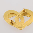 CHANEL COCO Mark Brooch Metal Gold Tone CC Auth 205866M-4