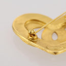 CHANEL COCO Mark Brooch Metal Gold Tone CC Auth 205866M-5