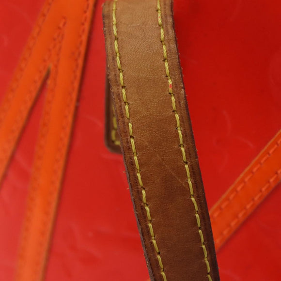 LOUIS VUITTON Monogram Vernis Fluo Reade PM Hand Bag Rose M91903 LV Auth 205868
