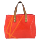 LOUIS VUITTON Monogram Vernis Fluo Reade PM Hand Bag Rose M91903 LV Auth 205868-13