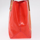 LOUIS VUITTON Monogram Vernis Fluo Reade PM Hand Bag Rose M91903 LV Auth 205868-6