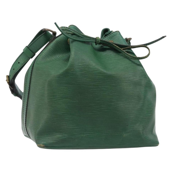 LOUIS VUITTON Epi Petit Noe Shoulder Bag Green M44104 LV Auth 205877