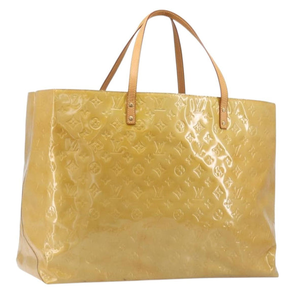 LOUIS VUITTON Monogram Vernis Reade GM Tote Bag Beige M91140 LV Auth 205878