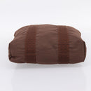 HERMES Her Line Cabas Hand Bag Canvas Brown Auth 205879A-10