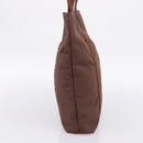 HERMES Her Line Cabas Hand Bag Canvas Brown Auth 205879A-5