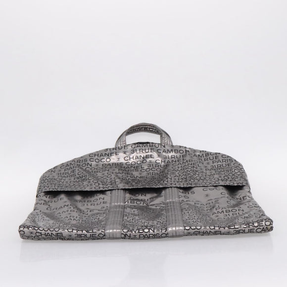 CHANEL Unlimited Garment Cover Nylon Silver CC Auth 205880A
