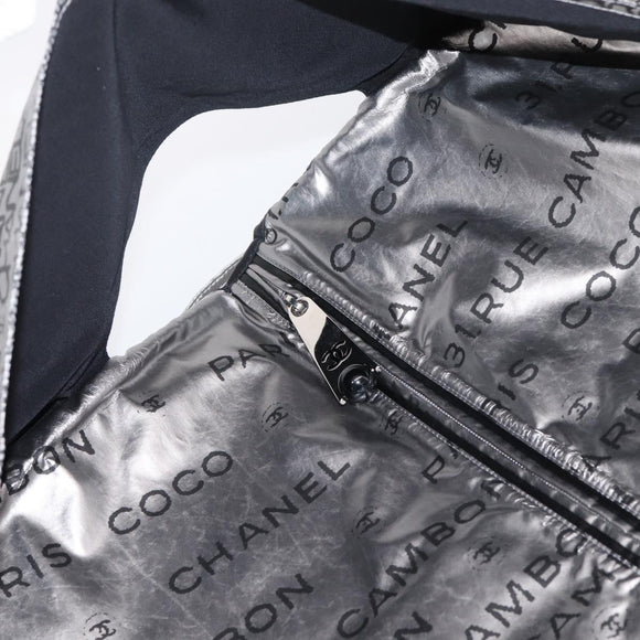 CHANEL Unlimited Garment Cover Nylon Silver CC Auth 205880A
