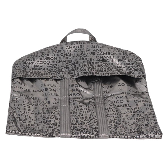 CHANEL Unlimited Garment Cover Nylon Silver CC Auth 205880A