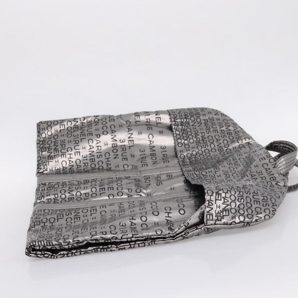 CHANEL Unlimited Garment Cover Nylon Silver CC Auth 205880A