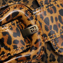FENDI Chain Mamma Baguette Shoulder Bag Canvas Beige Auth 205882SAM-18