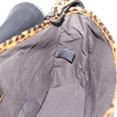 FENDI Chain Mamma Baguette Shoulder Bag Canvas Beige Auth 205882SAM-20