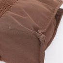 HERMES Her Line MM Hand Bag Canvas Brown Silver Auth 205885A-12
