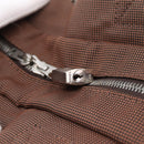 HERMES Her Line MM Hand Bag Canvas Brown Silver Auth 205885A-14
