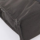 HERMES Her Line MM Hand Bag Canvas Gray Silver Auth 205886A-11