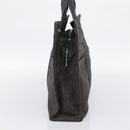 HERMES Her Line MM Hand Bag Canvas Gray Silver Auth 205886A-5