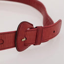 CHANEL Matelasse Waist Bag Leather Red Gold Tone CC Auth 205887-17