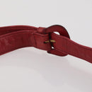 CHANEL Matelasse Waist Bag Leather Red Gold Tone CC Auth 205887-18