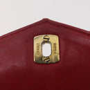 CHANEL Matelasse Waist Bag Leather Red Gold Tone CC Auth 205887-26