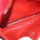 CHANEL Matelasse Waist Bag Leather Red Gold Tone CC Auth 205887-11