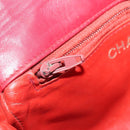 CHANEL Matelasse Waist Bag Leather Red Gold Tone CC Auth 205887-30