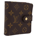 LOUIS VUITTON Monogram Compact zip Wallet M61667 LV Auth 205889V-1