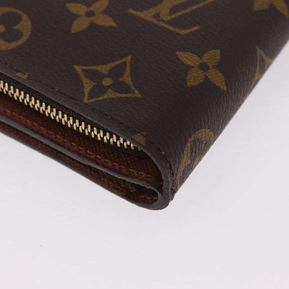 LOUIS VUITTON Monogram Compact zip Wallet M61667 LV Auth 205889V