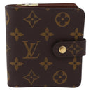 LOUIS VUITTON Monogram Compact zip Wallet M61667 LV Auth 205889V-2
