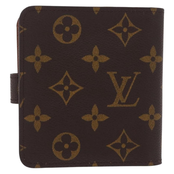 LOUIS VUITTON Monogram Compact zip Wallet M61667 LV Auth 205889V