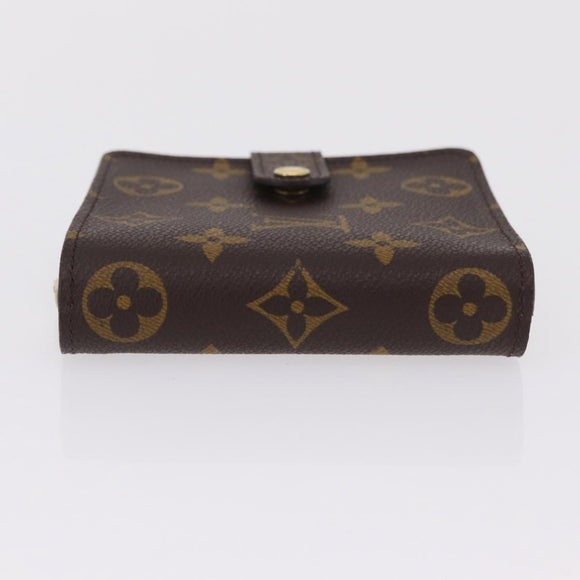 LOUIS VUITTON Monogram Compact zip Wallet M61667 LV Auth 205889V