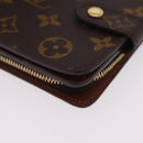 LOUIS VUITTON Monogram Compact zip Wallet M61667 LV Auth 205889V-9