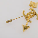 CHANEL COCO Mark Brooch Metal Gold Tone CC Auth 205891M-12