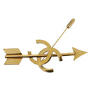 CHANEL COCO Mark Brooch Metal Gold Tone CC Auth 205891M-2