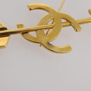 CHANEL COCO Mark Brooch Metal Gold Tone CC Auth 205891M-3