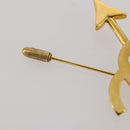 CHANEL COCO Mark Brooch Metal Gold Tone CC Auth 205891M-8