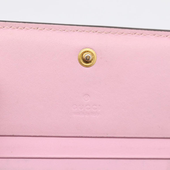 GUCCI GG Supreme Compact Wallet PVC Beige Red 573839 Auth 205892A