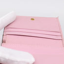 GUCCI GG Supreme Compact Wallet PVC Beige Red 573839 Auth 205892A-15